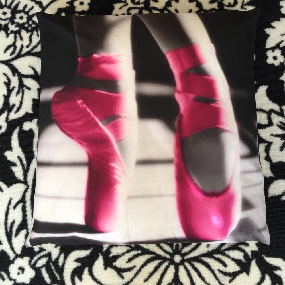 Pointe shoe decorative throw pillow